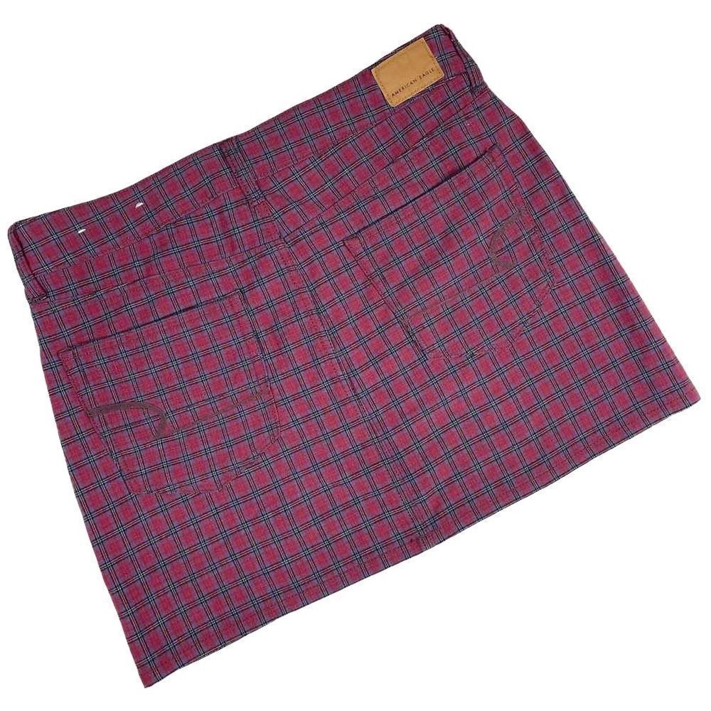American Eagle Plaid Hi-Rise Mini Skirt Women’s Size 10 - Picture 2 of 7